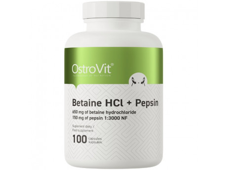 Betaine HCL + Pepsin OstroVit (100 капсул)