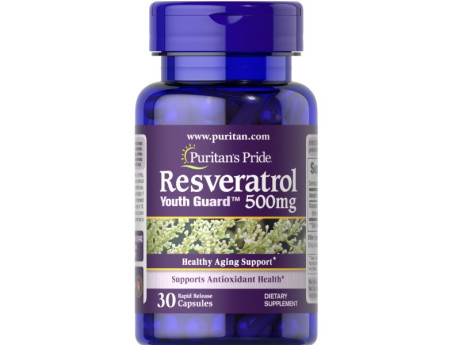 Resveratrol 500 мг Puritan Pride (30 капсул) 