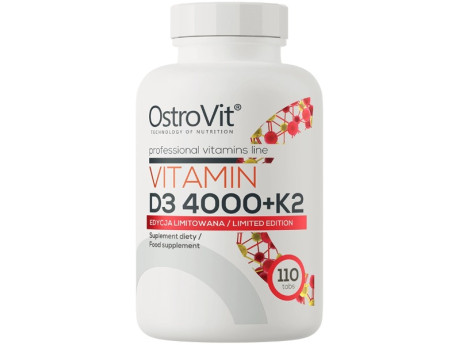 Витамины D3 4000 + K2 OstroVit (110 таблеток)