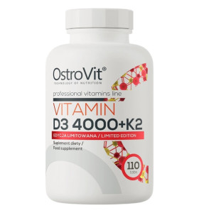 Витамины D3 4000 + K2 OstroVit (110 таблеток)