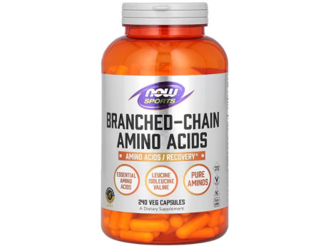 Sports Branched Chain Amino Acids Now Foods (240 вег капсул)