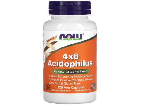4X6 Acidophilus Now Foods (120 вег капсул)