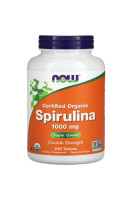 Certified Organic Spirulina 1000мг NOW Foods (240 таблеток)