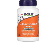 L-Carnosine 500мг NOW Foods (50 вег капсул)