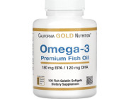 Omega-3 Premium Fish Oil California Gold Nutrition (100 капсул)