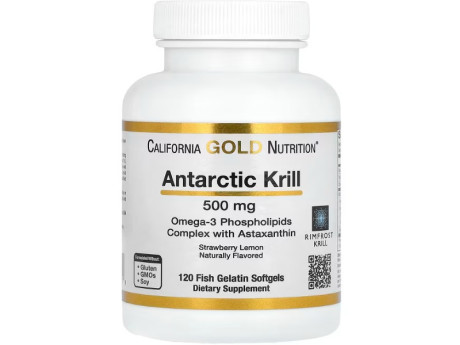 Antarctic Krill 500мг California Gold Nutrition (120 капсул)