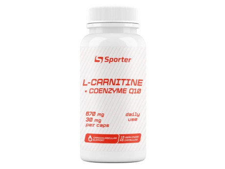 L-carnitine 670 мг + CoQ10 30 мг Sporter (45 капсул)