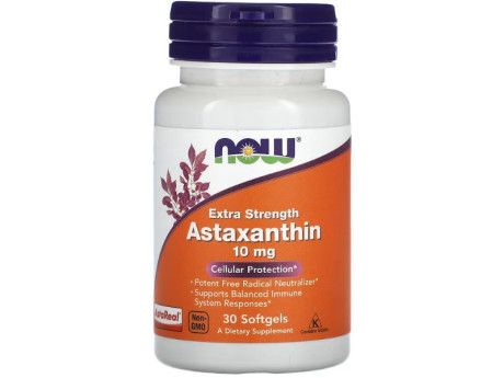 Astaxanthin 10мг NOW Foods (30 вег капсул)