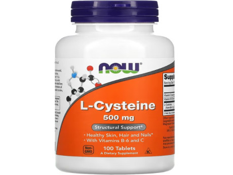 L-Cysteine 500мг NOW Foods (100 таблеток)