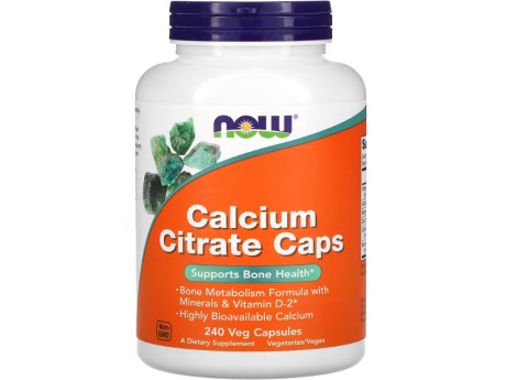 Calcium Citrate Caps NOW Foods (240 вег капсул)