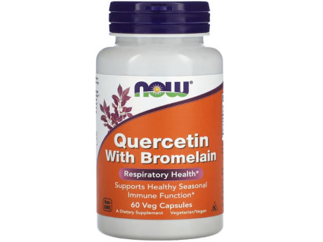 Quercetin with bromelain NOW (60 вег капсул)