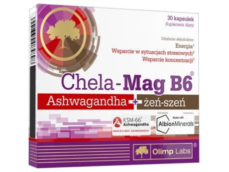 Chela-Mag B6 Ashwagandha+ginseng Olimp (30 капсул )