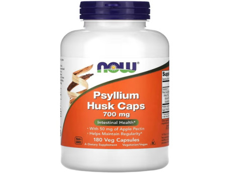 Psyllium Husk Caps 700мг NOW Foods (180 вег капсул)