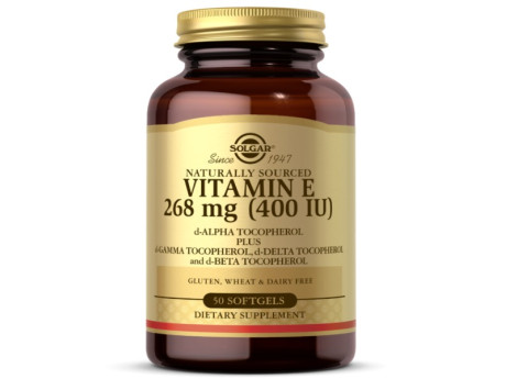 Vitamin E 268мг 400 IU Solgar (50 капсул)