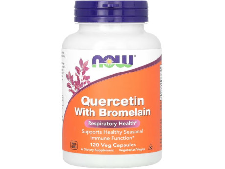 Quercetin with bromelain NOW (120 вег капсул)