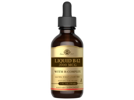 Sublingual Liquid B-12 with B-Complex 2000 мкг Solgar (59мл)