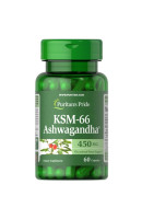 KSM-66 Ashwagandha 450мг Puritan's Pride (60 капсул)