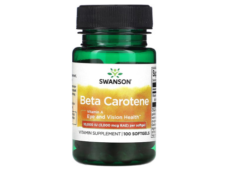 Beta Carotene 10 000 IU Swanson (100 капсул)