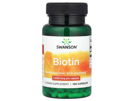 Biotin 5000мкг Swanson (100 капсул)