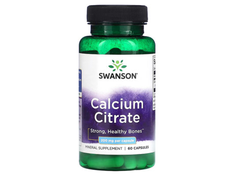 Calcium Citrate 200мг Swanson (60 капсул)