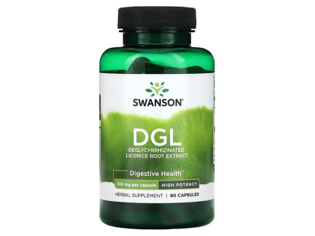 DGL Deglycyrrhizinated Licorice Root Extract 700мг Swanson (90 капсул)