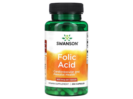 Folic Acid 800мкг Swanson (250 капсул)