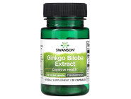Ginkgo Biloba Extract 60мг Swanson (30 капсул)