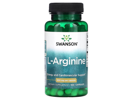 L-Arginine 500мг Swanson (100 капсул)