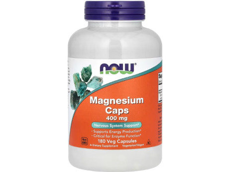 Magnesium 400мг NOW (180 вег капсул)
