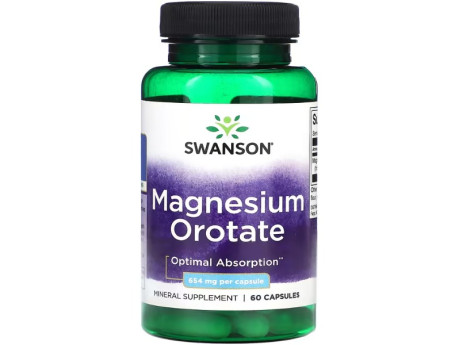 Magnesium Orotate 654мг Swanson (60 капсул)
