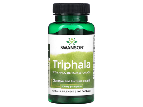 Triphala with Amla, Behada & Harada 500мг Swanson (100 капсул)