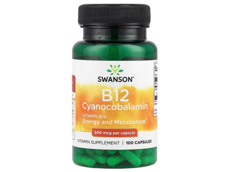 Vitamin B12 500мкг Swanson (100 капсул)