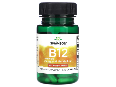Vitamin B12 500мкг Swanson (30 капсул)