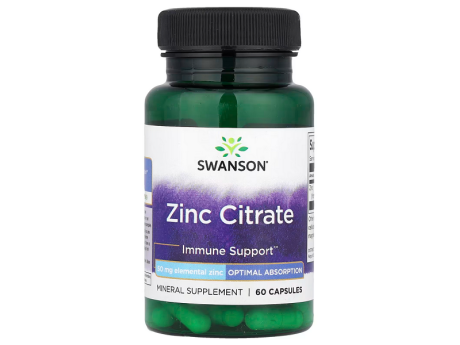 Zinc Citrate 50мг Swanson (60 капсул)