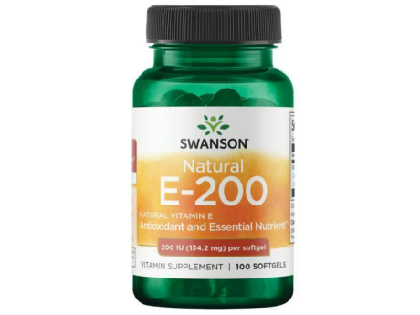 Vitamin E-200 Natural 200 IU Swanson (100 капсул)