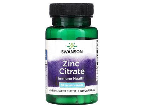 Zinc Citrate 30мг Swanson (60 капсул)