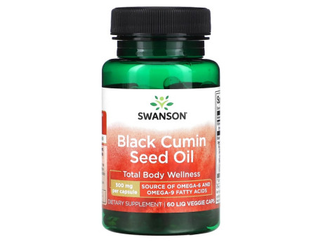 Black Cumin Seed Oil 500мг Swanson (60 капсул)