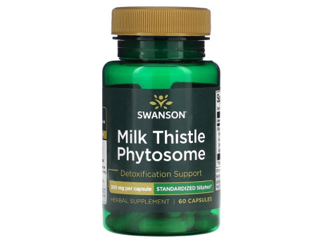 Milk Thistle Phytosome - Standardized Siliphos 300мг Swanson (60 капсул)