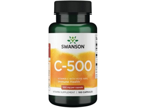 Vitamin C with Rose Hips 500мг Swanson (100 капсул)