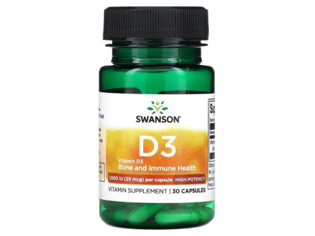 Vitamin D3 1,000 IU Swanson (30 капсул)