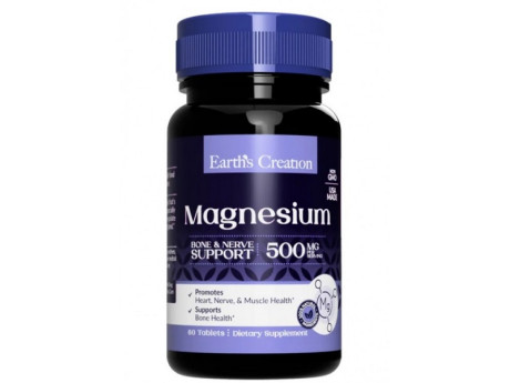 Magnesium 500мг Earth‘s Creation (60 таблеток)