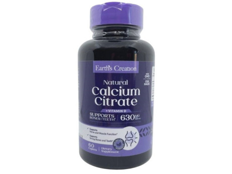 Calcium Citrate + Vitamin D Earth‘s Creation (60 таблеток)