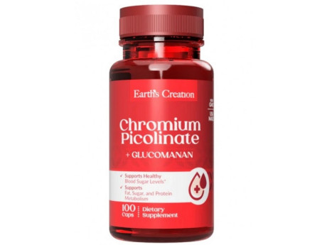 Chromium Picolinate & Glucomannan Earth‘s Creation (100 капсул)
