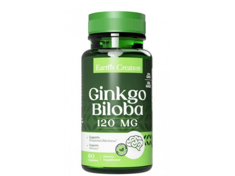 Ginkgo Biloba 120мг Earth‘s Creation (60 капсул)
