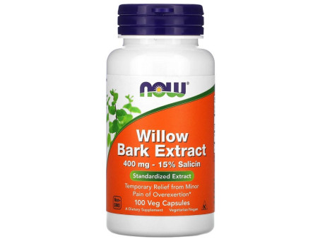 Willow Bark Extract 400мг Now Foods (100 вег капсул)