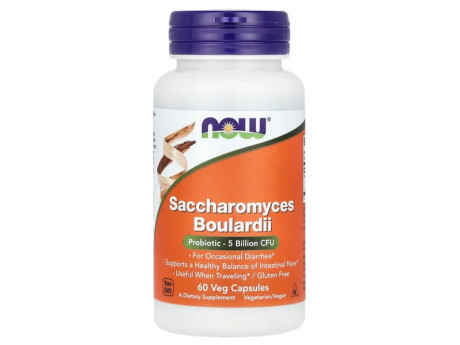 Saccharomyces Boulardii Now Foods (60 вег капсул)