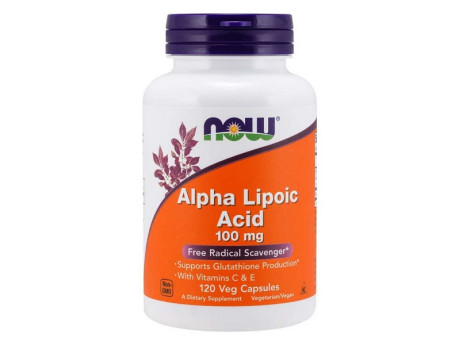 ALPHA LIPOIC ACID 100мг NOW Foods (120 вег капсул)