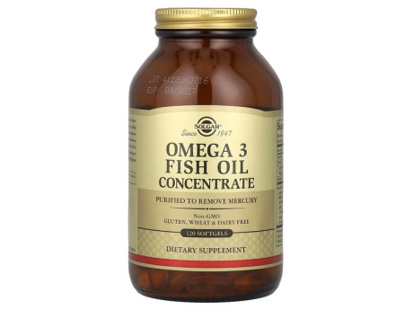 Omega-3 Fish Oil Concentrate Solgar (120 капсул)