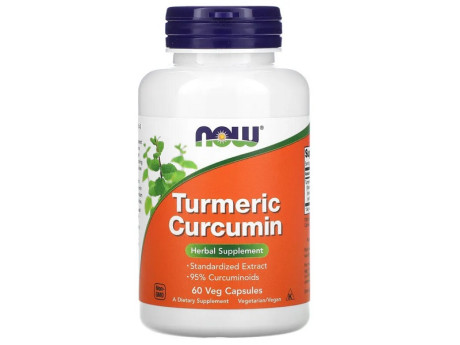 TURMERIC CURCUMIN EXTRACT Now Foods (60 вег капсул)