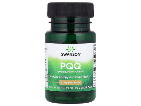 PQQ Pyrroloquinoline Quinone 20мг Swanson (30 вег капсул)